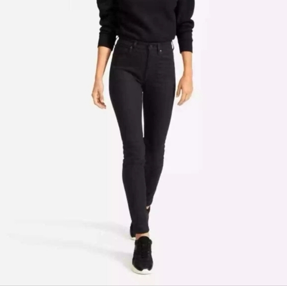 Everlane High Rise Skinny Jeans in Distressed Black Size 30 Regular - Picture 2 of 13